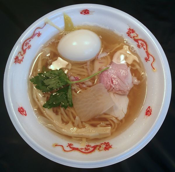 「超純水採麺天国屋　焙煎うるめ太刀魚煮干し麺＋味玉」@大つけ麺博  10周年特別企画 ラーメン日本一決定戦！！の写真