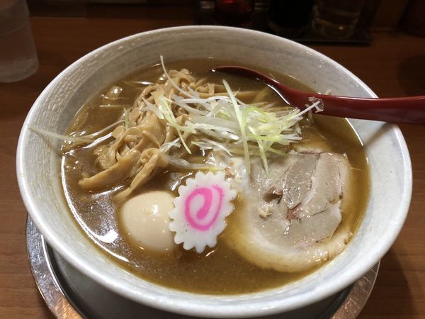 「あごだしらーめん メンマ＋味玉」@栄昇らーめんの写真