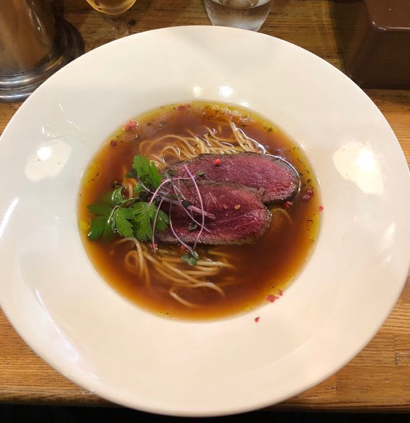 「[限定] 蝦夷鹿の清湯(醤油で) ￥1200」@麺庵 小島流の写真
