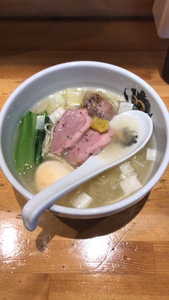 「鴨中華そば雑炊セット 塩」@満鶏軒の写真