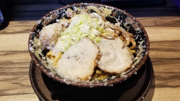 「爆盛油脂麺300g+脂多め+ニンニク多め」@らーめん 平太周 味庵 西大島店の写真