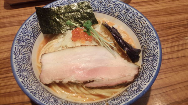 「雲丹とトマトの和えそば(800円)+中盛(50円)」@ラーメン燈郎の写真