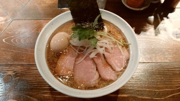 「【限定】煮干しそば¥850-+味玉」@神田とりそば なな蓮の写真