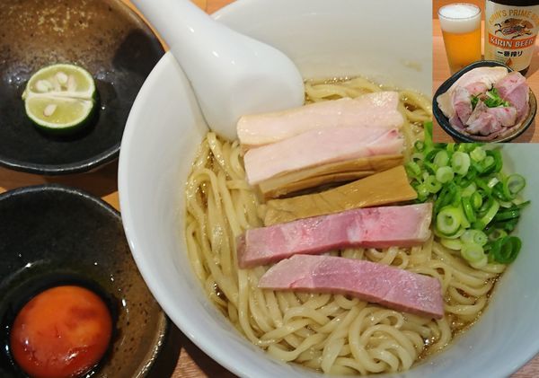 「まぜそば￥800＋チャーシュー￥200＋瓶ビール￥500」@らぁ麺 はやし田 池袋店の写真