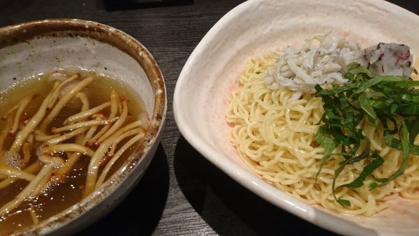 「柿の木エノキとシラスの塩つけ麺（限定）」@ラーメン大至の写真