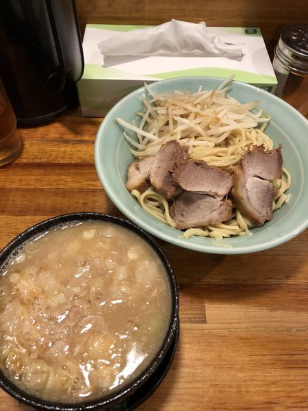 「つけ麺 780円 野菜ちょいマシ アブラ」@ラーメン盛太郎の写真