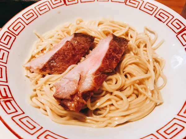 「つけ麺&アオリイカ塩辛ごはんセット1000円」@食堂酒場 Graciaの写真