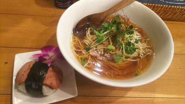 「醤油ＳＯＢＡスパムセット  1,000円」@麺屋 Hulu-luの写真