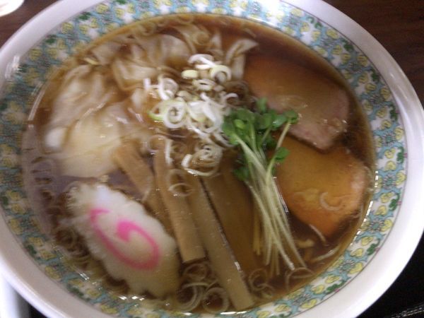 「ワンタン麺780円-ｸｰﾎﾟﾝ50円引き」@白河手打ラーメン 一心の写真