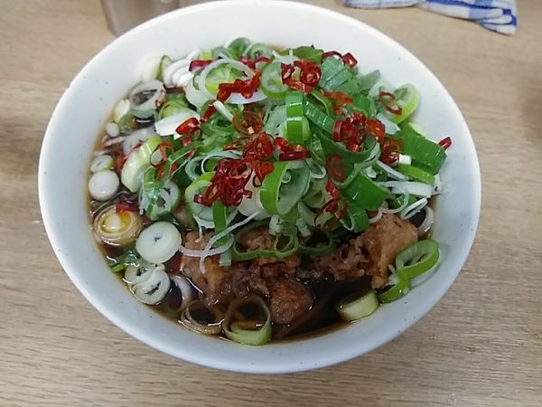 「ジャンボゲソそば」@一由そば 日暮里店の写真