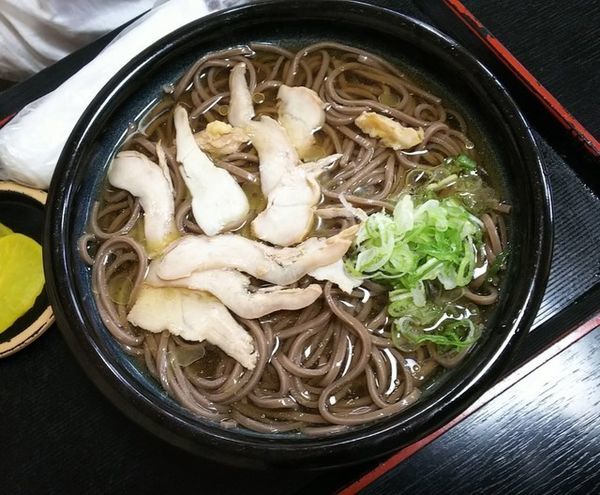 「肉そば（冷）650円」@一休庵の写真