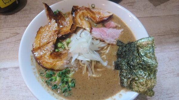 「特濃混合魚介ラーメン+変えそば　¥800-」@麺garage 肉ヲ見ルの写真