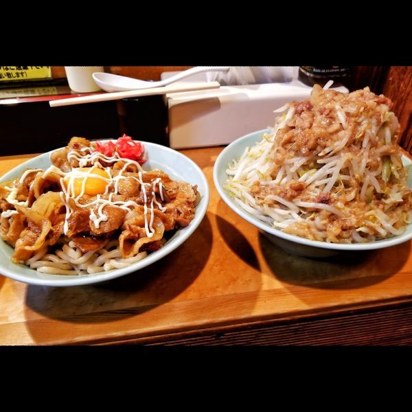 「DXマシライス極太麺変更」@立川マシマシ ロイヤルスープの写真