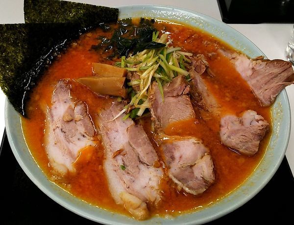 「ネギチャーシュー麺(３辛)」@ラーメンショップ 北川辺店の写真