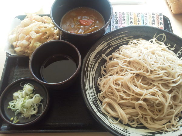 「大もり420+カレール150+季節揚げ200=770円」@ゆで太郎 新座野火止店の写真