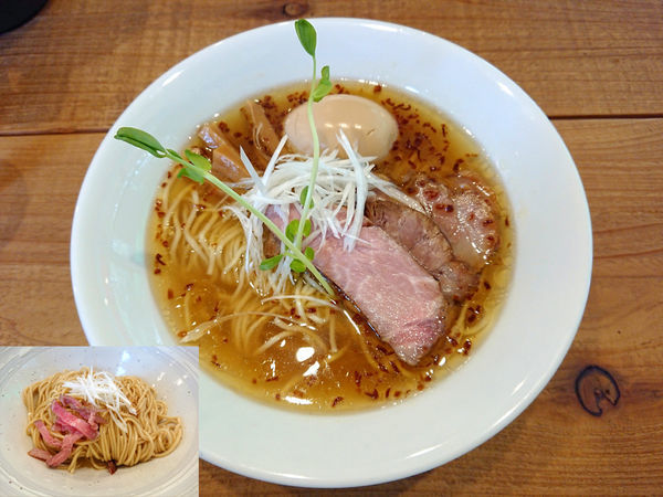 「特製Kiri_Soba(潮)＋和え玉(白醤油)」@The Noodles & Saloon Kiriyaの写真