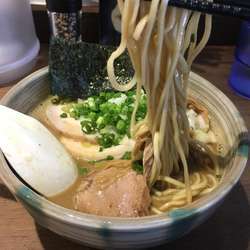 天草大王と上州地鶏と煮干し3種で炊いた鶏白湯