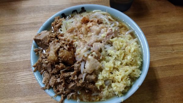 「小少なめしょうがほぐし豚ｱﾌﾞﾗｶﾗﾒ」@ラーメン二郎 新小金井街道店の写真