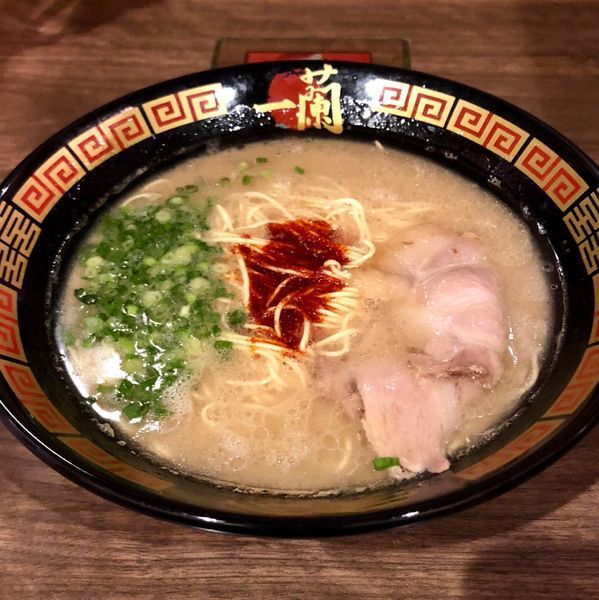 「天然とんこつラーメン (790円)」@一蘭 那の川店の写真