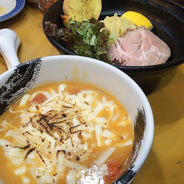 「【限定】伊勢海老のクリームトマトチーズつけめん」@麺屋 扇 SENの写真