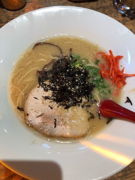 「長浜ラーメンBセット明太子ご飯 800円」@長浜らーめん いっせんかくの写真