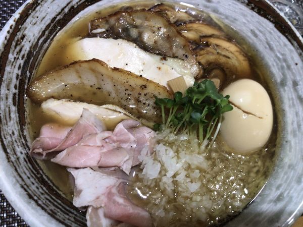 「特選石釜あご出汁麺1280円」@西山屋の写真