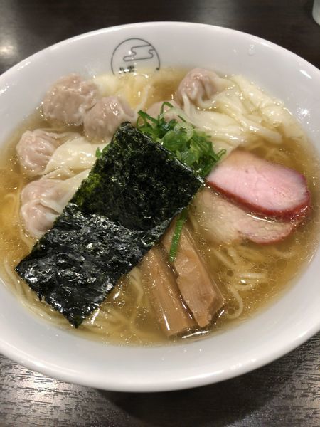 「肉ワンタン麺 白だし ¥1000」@八雲の写真