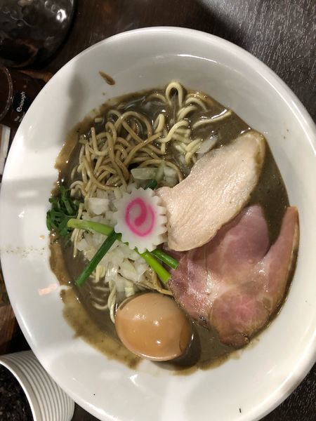 「味玉濃密煮干しそば+岩のり+和え玉」@中華そば いづるの写真