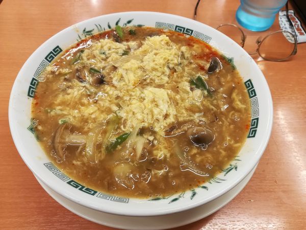 「30/10/28 (期間限定)酸辣きのこ湯麺610円」@日高屋 戸塚西口店の写真
