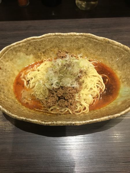 「汁なし坦々麺（辛さ×２）」@中華そば くにまつ 本店の写真