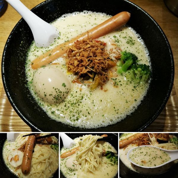 「ベジ豚そば＋トロトロ味玉＝88円」@自家製麺 中華そば 多繋の写真