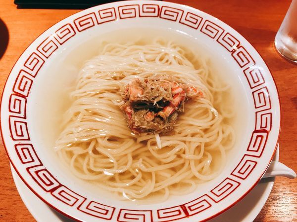 「紅ズワイ蟹トッピングつけ麺&ミニ和牛煮込み丼1000円」@食堂酒場 Graciaの写真