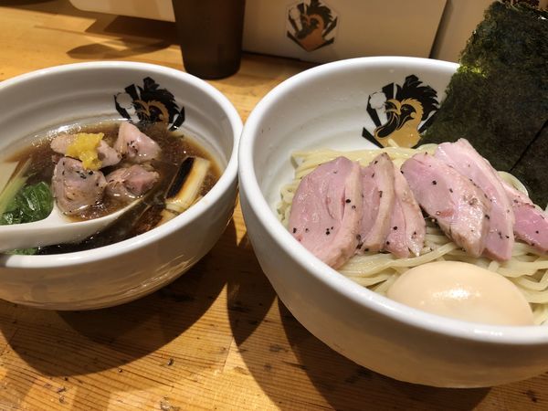 「特製鴨中華つけそば＋鴨雑炊丼（小）」@満鶏軒の写真