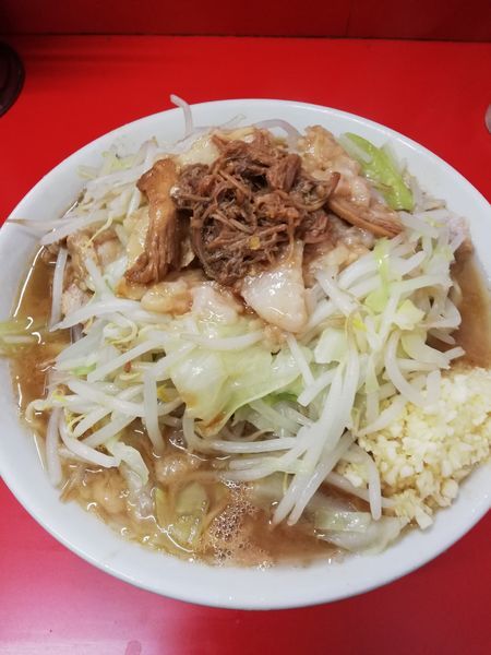 「小ラーメン　野菜少な目ニンニクあぶら」@ラーメン二郎 松戸駅前店の写真