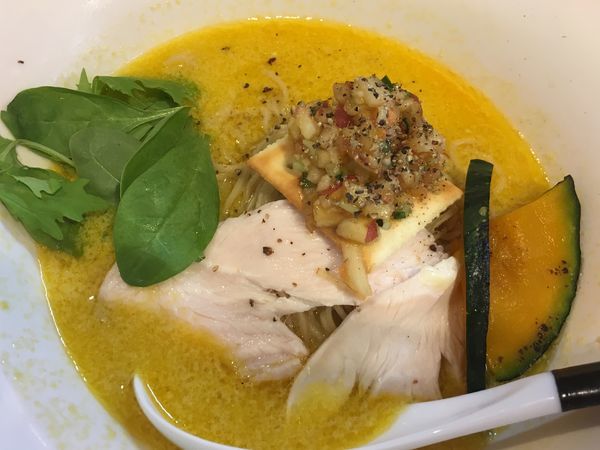 「鮭とかぼちゃのそば＋リゾット」@麺屋Mの写真