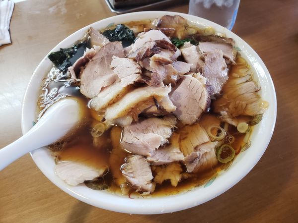 「チャーシューメン+チャーシュー100増し」@青島食堂 トキメッセ店の写真