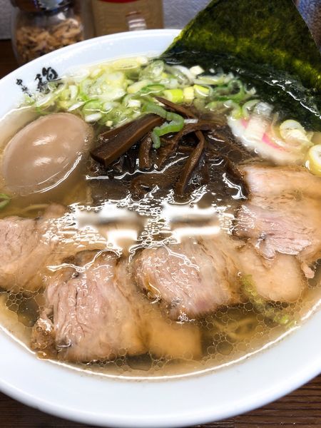 「中華そば（細麺）味付玉子ランチサービス ¥650」@中華そば 馥の写真