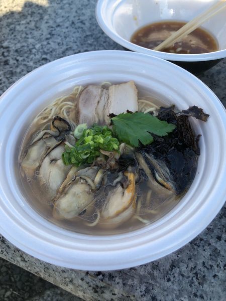 「生搾り 贅沢牡蠣塩らぁ麺＋牡蠣増し」@東京ラーメンショー2018の写真