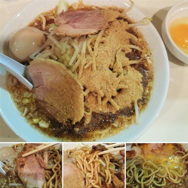 「醤油旨辛ラーメン(2/4/6)＋魚粉＋生卵＝860円」@麺家ぶんすけの写真