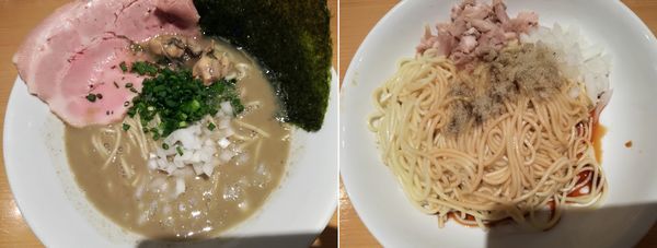 「濃厚牡蠣煮干中華そば＋替え玉」@麺屋 まほろ芭の写真