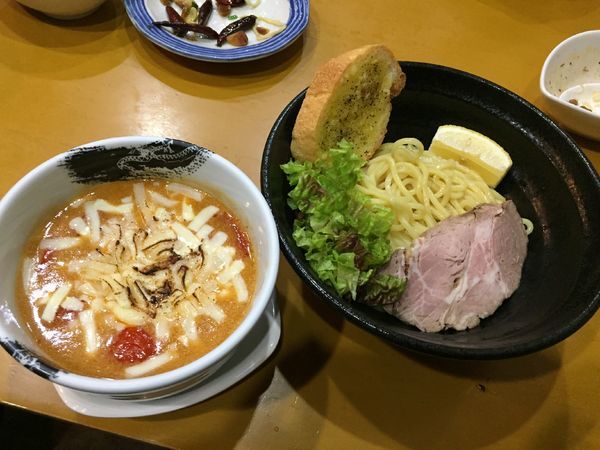 「【限定】伊勢海老のクリームトマトチーズつけ麺¥980」@麺屋 扇 SENの写真