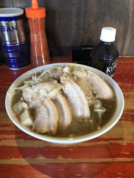 「小ラーメン豚入り」@ラーメン二郎 会津若松駅前店の写真