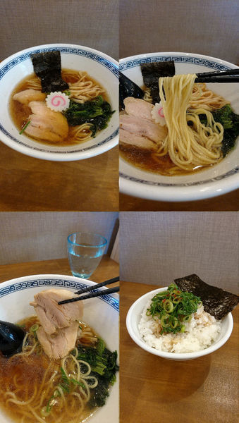 「『醤油らーめん+ネギ飯(￥720+200)』」@らーめん 仙松の写真