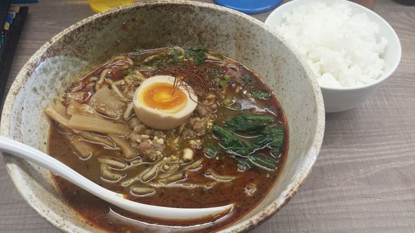 「【限定】黒ごま担々鯛白湯900円ライス中70円」@東大和ラーメン大冬樹Season2の写真