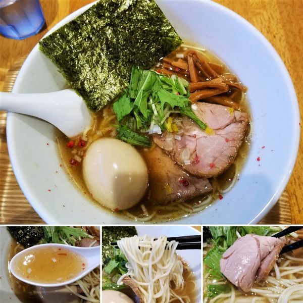 「海老薫る白だし＋トロトロ味玉＝880円」@自家製麺 中華そば 多繋の写真