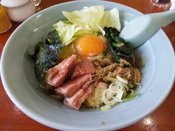 「【月曜限定】まぜそば　※追い飯付」@藤家の写真