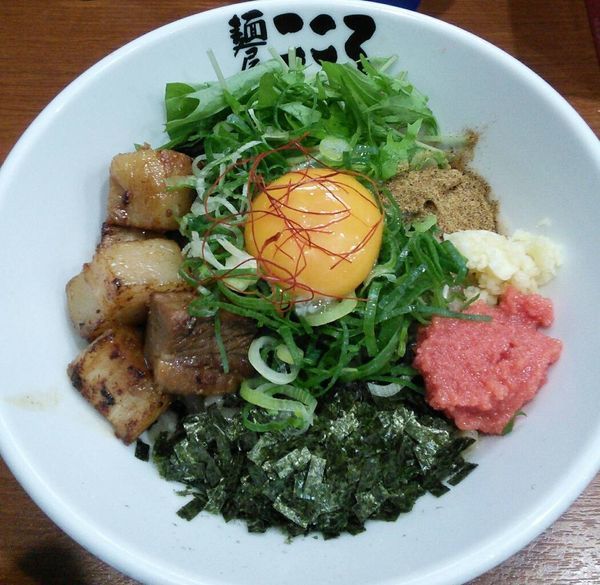 「明太クリームまぜそば　８９０円」@麺屋こころ 六角橋店の写真