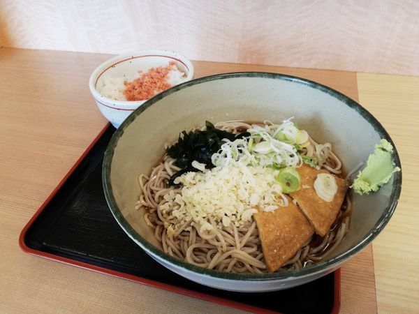「一膳ご飯セット 冷たいそば」@名代 箱根そば 古淵店の写真