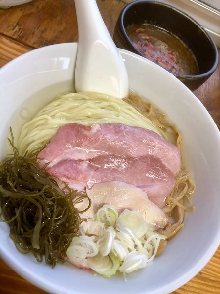 「‎【限定C】海老つけそば￥900＋大盛り￥100」@中華そば よしかわの写真