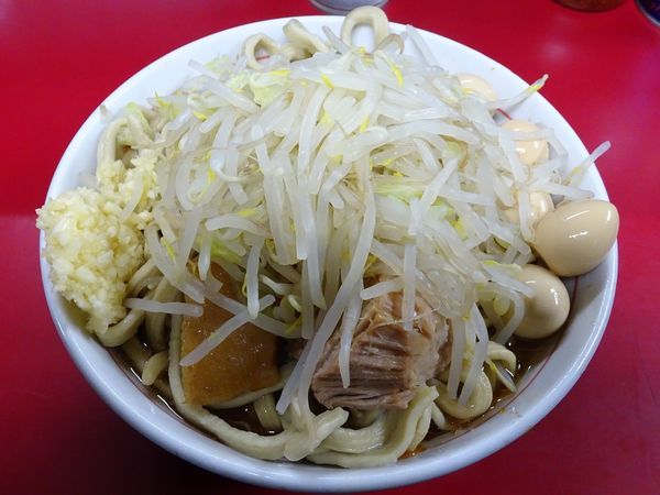 「蓮えび小（900円）＋うずら（100円）ヤサイニンニク」@蓮爾 登戸店の写真